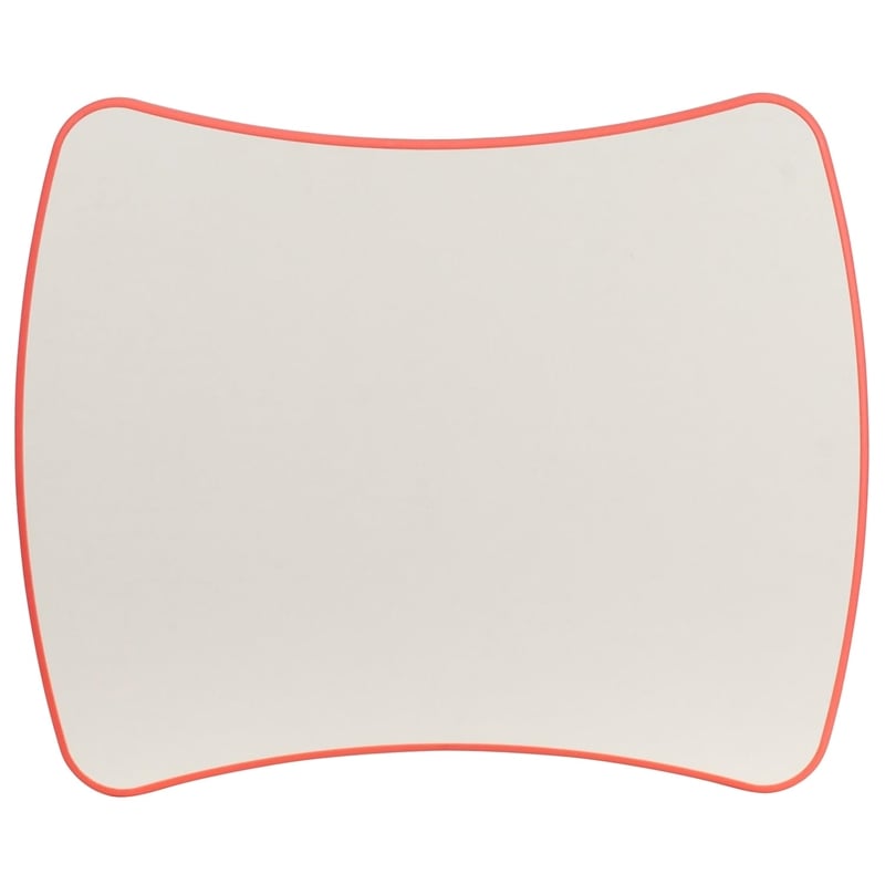 Flash Furniture Curved Rectangular Plastic Activity Table in Red