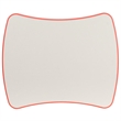 Flash Furniture Curved Rectangular Plastic Activity Table in Red