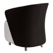 Flash Furniture Reception Chair with White Detailing in Black