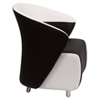 Flash Furniture Reception Chair with White Detailing in Black