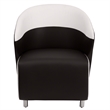 Flash Furniture Reception Chair with White Detailing in Black