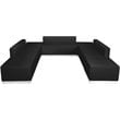 Flash Furniture Hercules Alon 7 Piece Reception Seating in Black