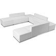 Flash Furniture Hercules Alon 7 Piece Reception Seating in White