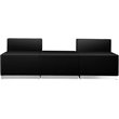 Flash Furniture Hercules Alon 3 Piece Reception Seating in Black