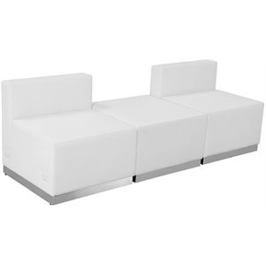 flash furniture hercules alon 3 piece contemporary leather reception sectional (670-set)