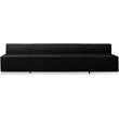 Flash Furniture Hercules Alon 3 Piece Reception Seating in Black