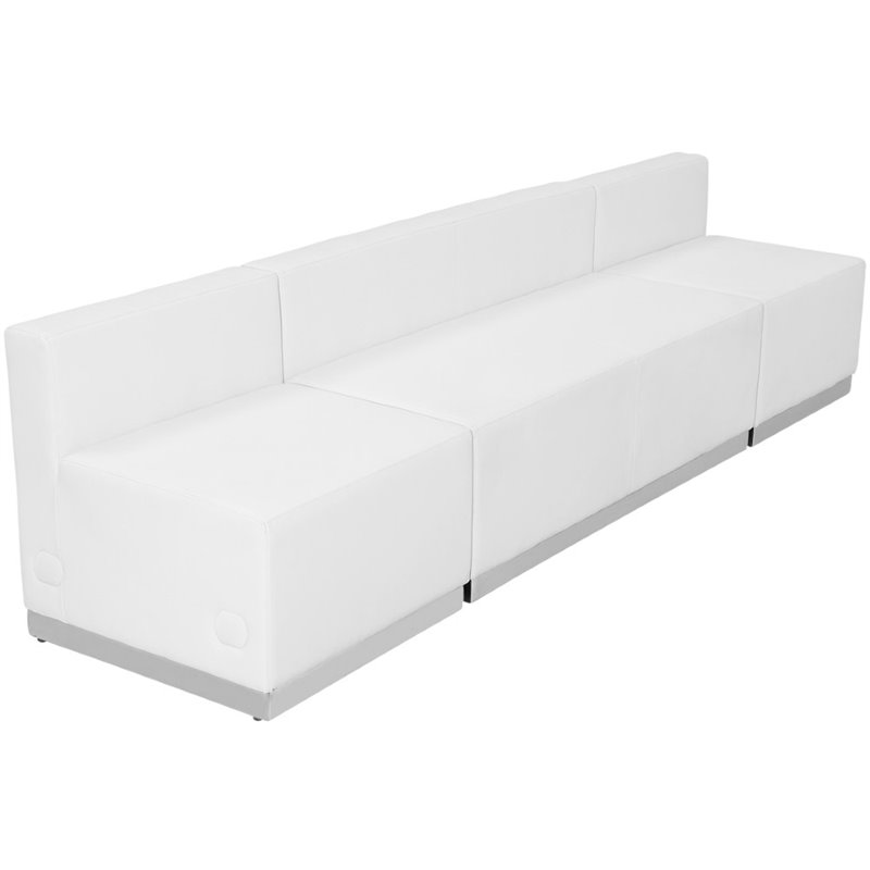 Flash Furniture Hercules Alon 3 Piece Reception Seating in White