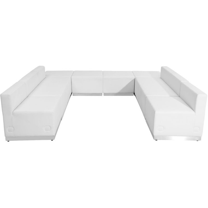 Flash Furniture Hercules Alon 8 Piece Reception Seating in White