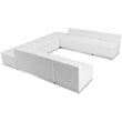Flash Furniture Hercules Alon 8 Piece Reception Seating in White