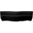 Flash Furniture Hercules Alon 3 Piece Reception Seating in Black