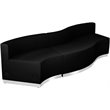 Flash Furniture Hercules Alon 3 Piece Reception Seating in Black