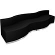 Flash Furniture Hercules Alon 4 Piece Reception Seating in Black