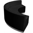 Flash Furniture Hercules Alon 3 Piece Reception Seating in Black