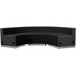 Flash Furniture Hercules Alon 3 Piece Reception Seating in Black
