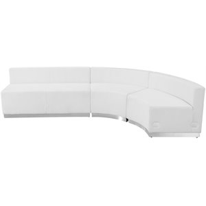 flash furniture hercules alon 3 piece contemporary leather reception sectional (750-set)