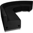 Flash Furniture Hercules Alon 4 Piece Reception Seating in Black