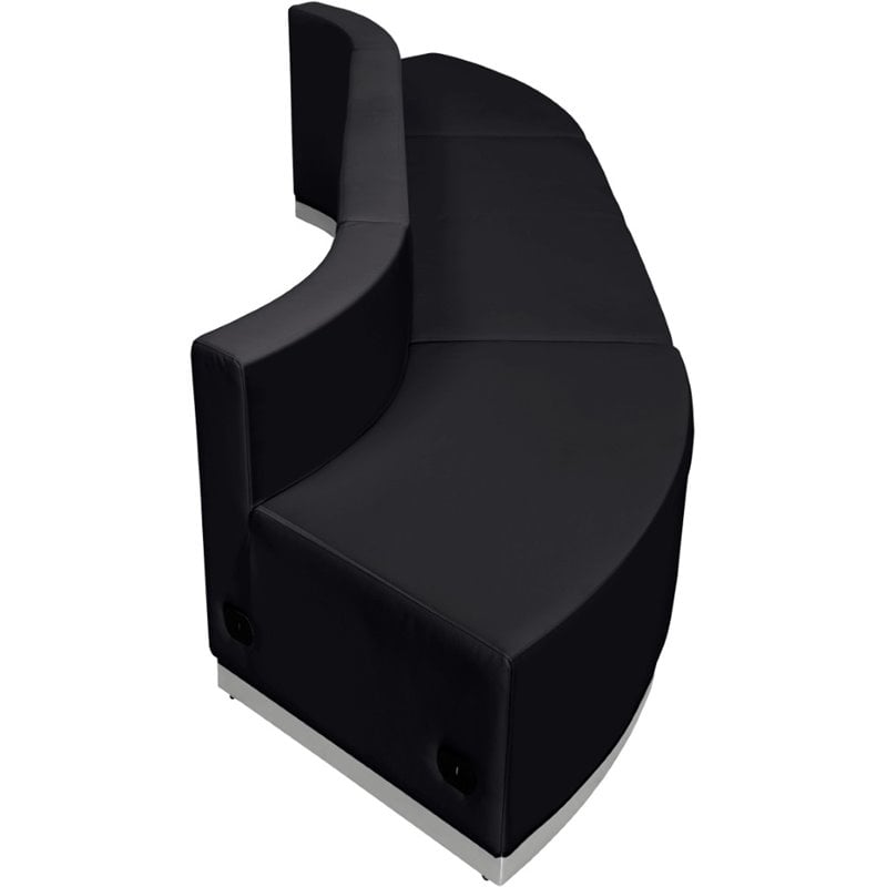 Flash Furniture Hercules Alon 3 Piece Reception Seating in Black