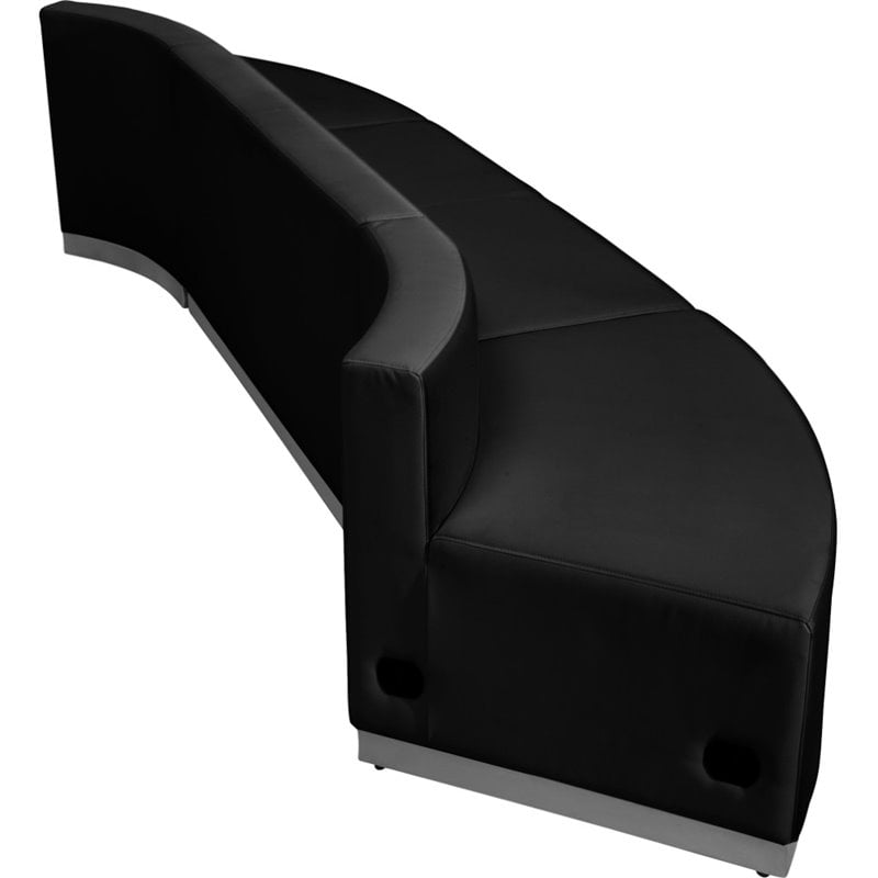 Flash Furniture Hercules Alon 3 Piece Reception Seating in Black