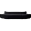 Flash Furniture Hercules Alon 3 Piece Reception Seating in Black