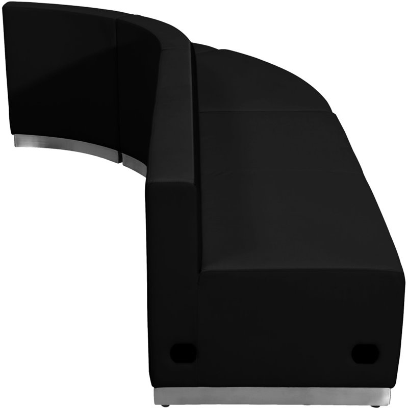 Flash Furniture Hercules Alon 3 Piece Reception Seating in Black