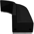 Flash Furniture Hercules Alon 3 Piece Reception Seating in Black
