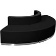 Flash Furniture Hercules Alon 3 Piece Reception Seating in Black