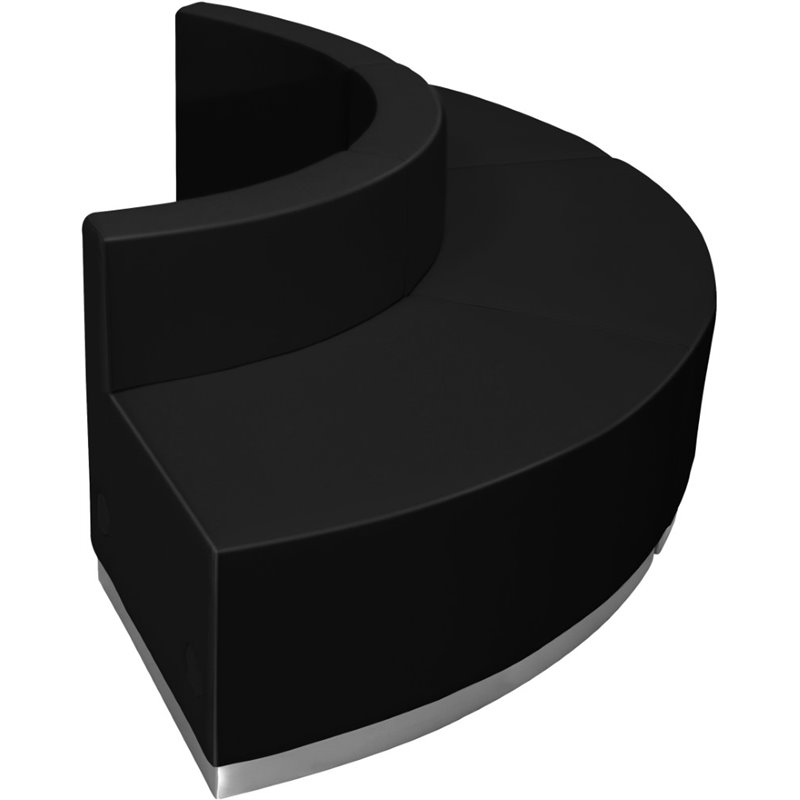 Flash Furniture Hercules Alon 3 Piece Reception Seating in Black