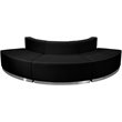 Flash Furniture Hercules Alon 3 Piece Reception Seating in Black