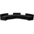 Flash Furniture Hercules Alon 5 Piece Reception Seating in Black