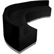 Flash Furniture Hercules Alon 5 Piece Reception Seating in Black