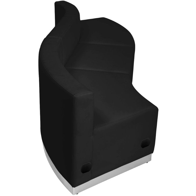 Flash Furniture Hercules Alon 3 Piece Reception Seating in Black