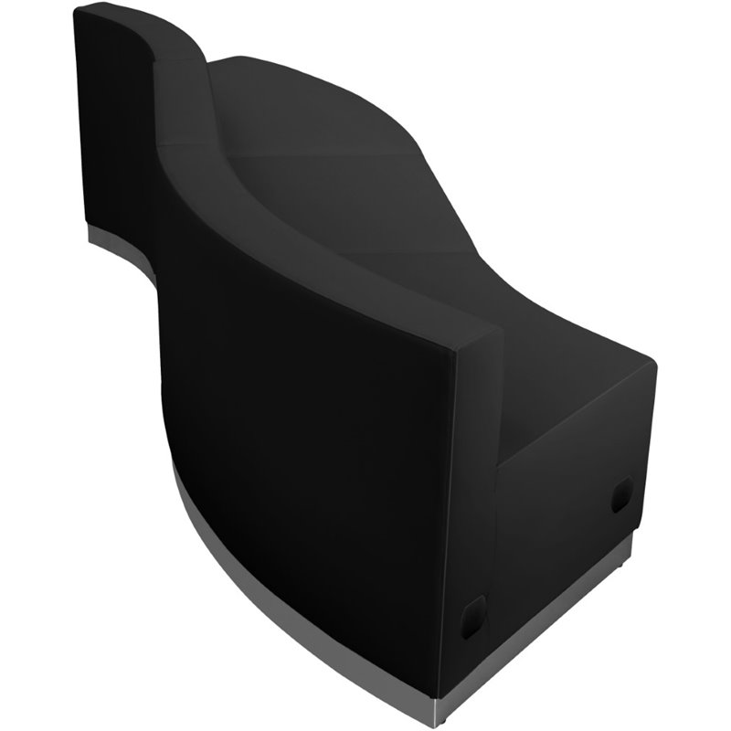 Flash Furniture Hercules Alon 3 Piece Reception Seating in Black