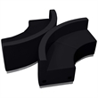 Flash Furniture Hercules Alon 4 Piece Reception Seating in Black