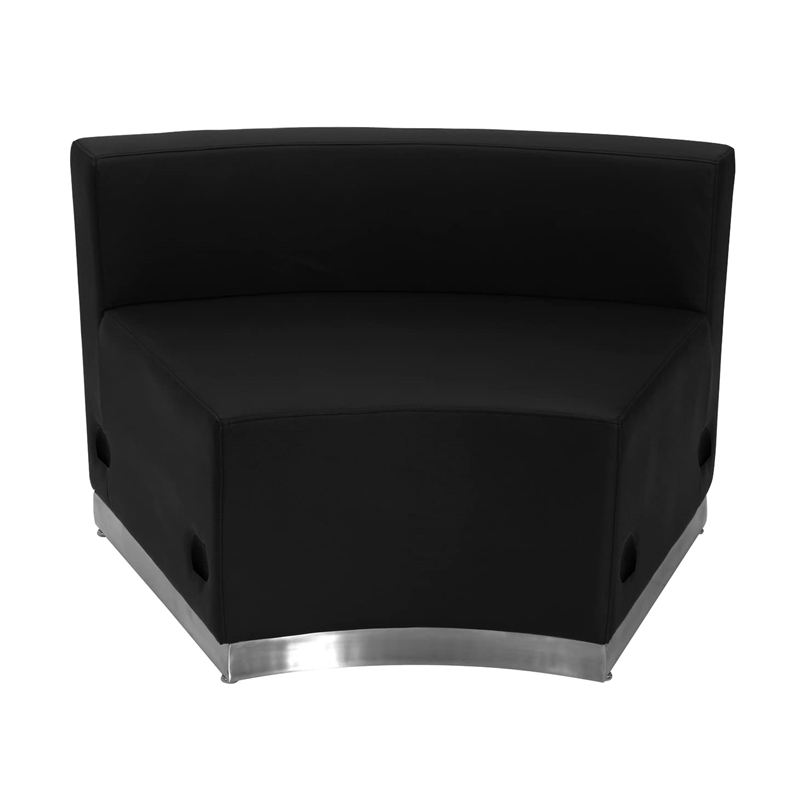 Flash Furniture Hercules Alon 4 Piece Reception Seating in Black