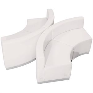 Flash Furniture Hercules Alon 4 Piece Reception Seating in White