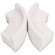 Flash Furniture Hercules Alon 4 Piece Reception Seating in White