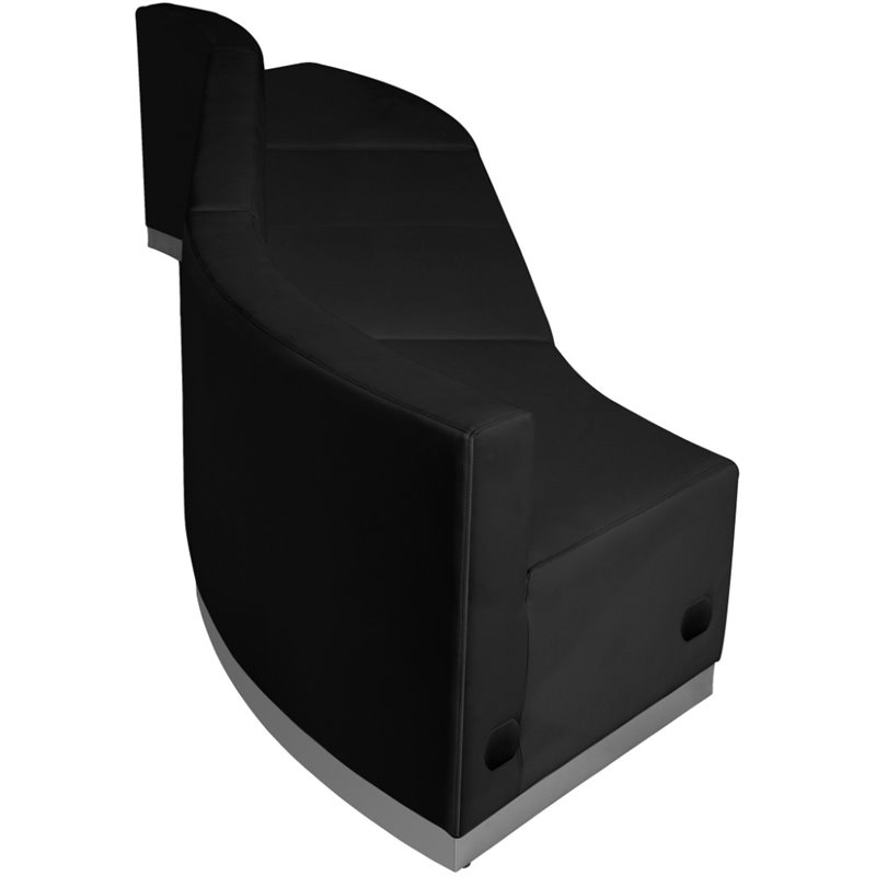 Flash Furniture Hercules Alon 3 Piece Reception Seating in Black