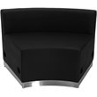 Flash Furniture Hercules Alon 3 Piece Reception Seating in Black
