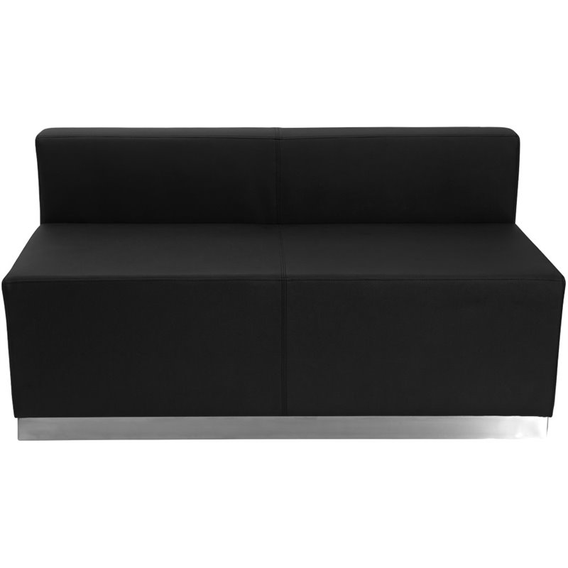 Flash Furniture Hercules Alon 3 Piece Reception Seating in Black