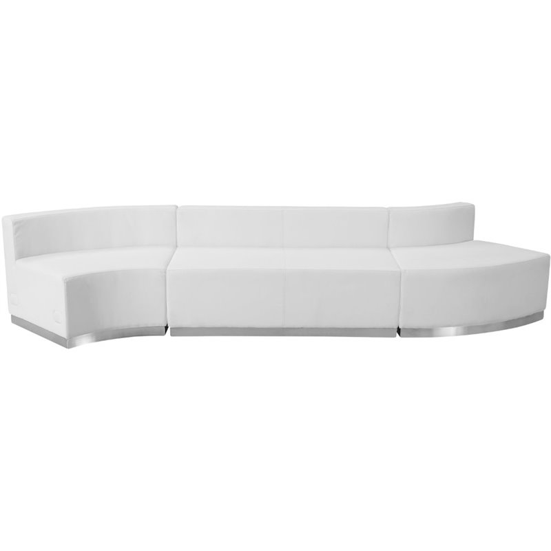 Flash Furniture Hercules Alon 3 Piece Reception Seating in White