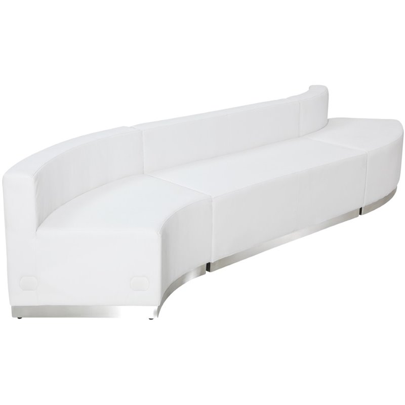 Flash Furniture Hercules Alon 3 Piece Reception Seating in White