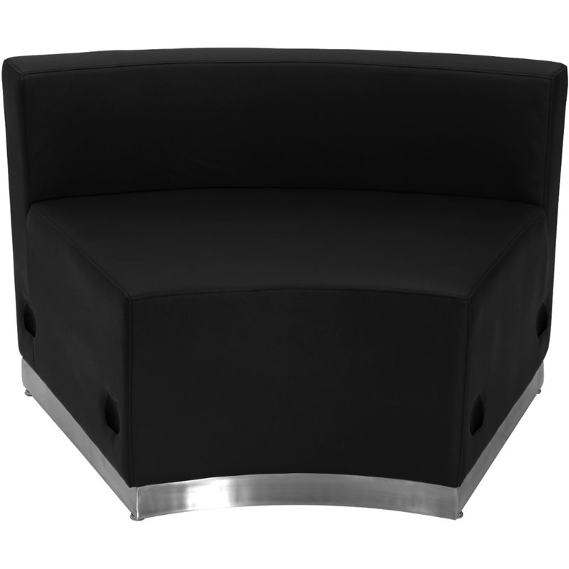 Flash Furniture Hercules Alon 4 Piece Reception Seating in Black