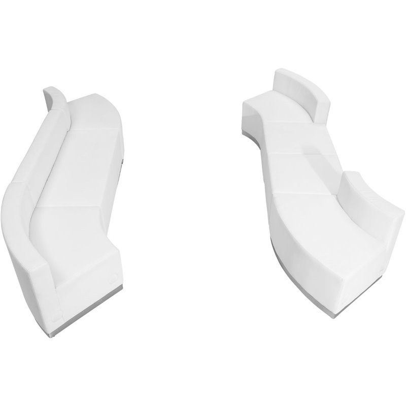Flash Furniture Hercules Alon 7 Piece Reception Seating in White