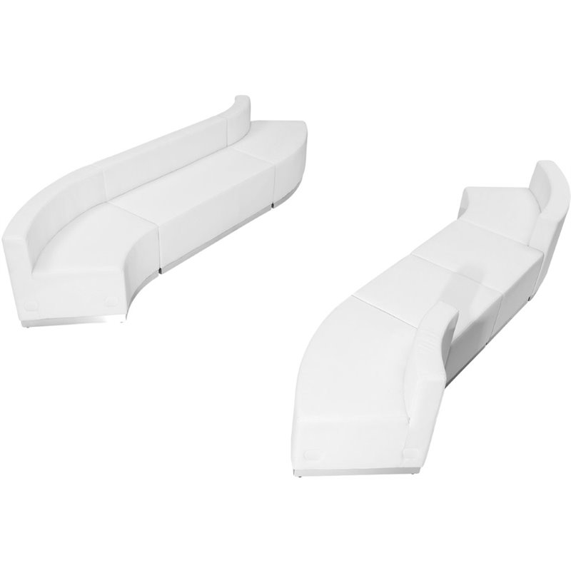 Flash Furniture Hercules Alon 7 Piece Reception Seating in White