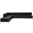 Flash Furniture Hercules Imagination 6-Piece Reception Configuration in Black