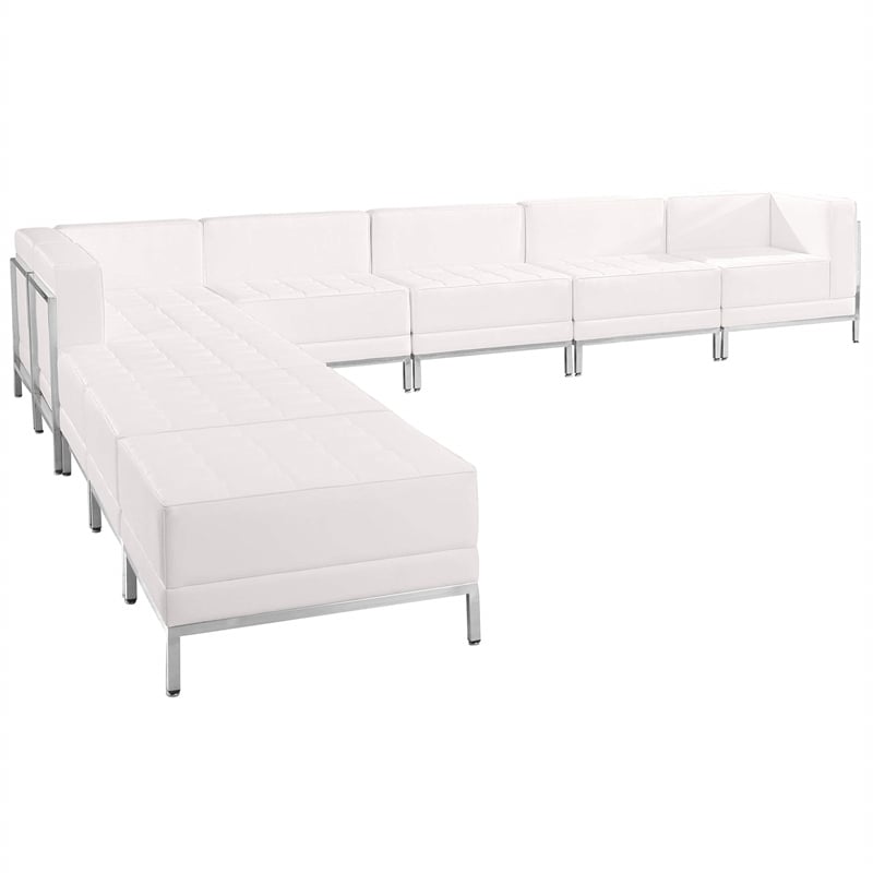 Flash Furniture Hercules Imagination 9-Piece Reception Configuration in Black