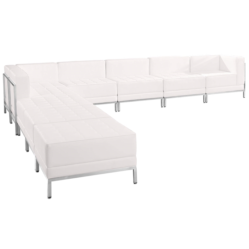 Flash Furniture Hercules Imagination 9-Piece Reception Configuration in Black