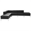 Flash Furniture Hercules Imagination 6-Piece Reception Configuration in Black