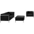 Flash Furniture Hercules Imagination 3-Piece Reception Configuration in Black