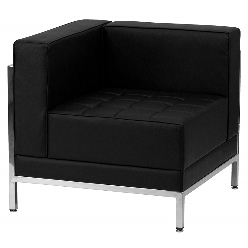 Flash Furniture Hercules Imagination 5-Piece Reception Configuration in Black